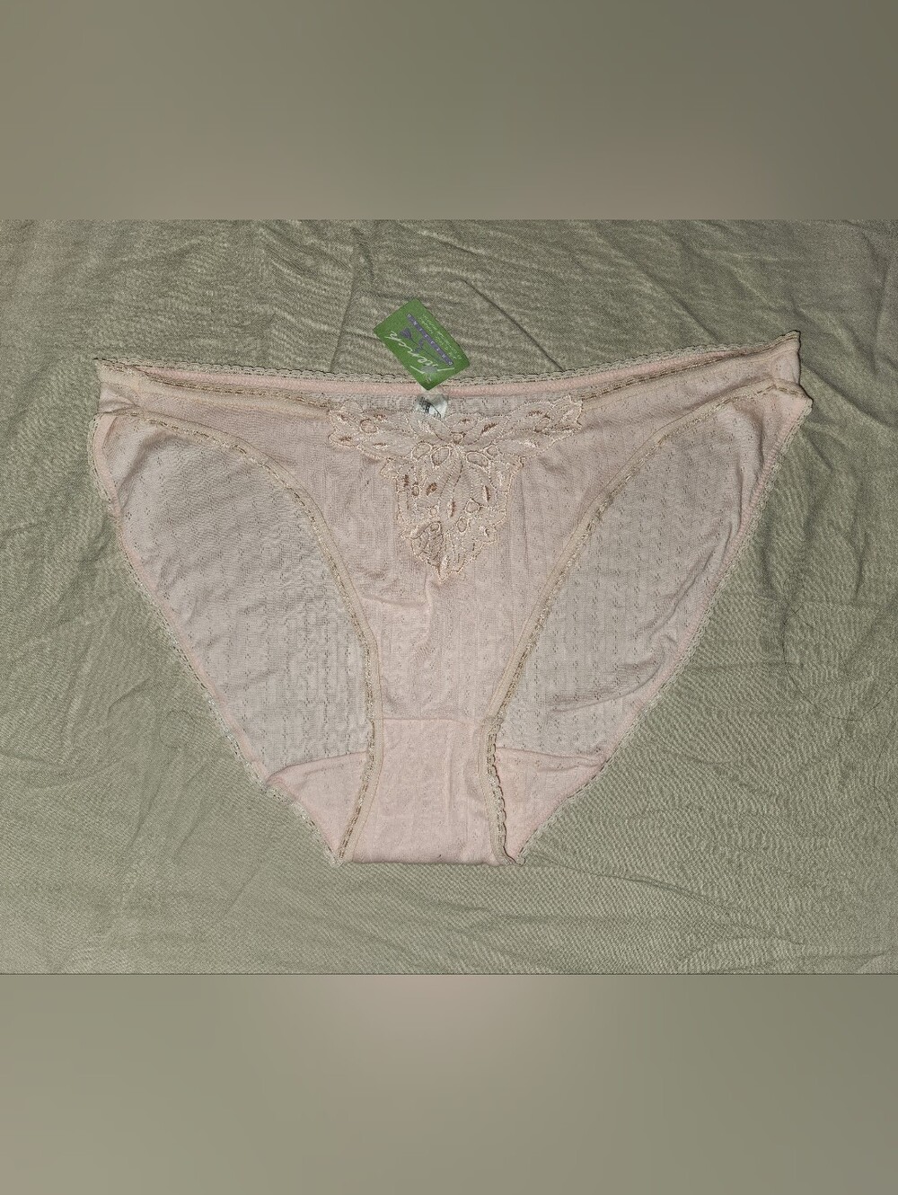 Vintage NOS 1990s Pink Cotton Embroidered Pointelle Underwear by French Dressing